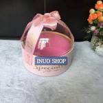 Caja redonda con tapa de plastico para regalo